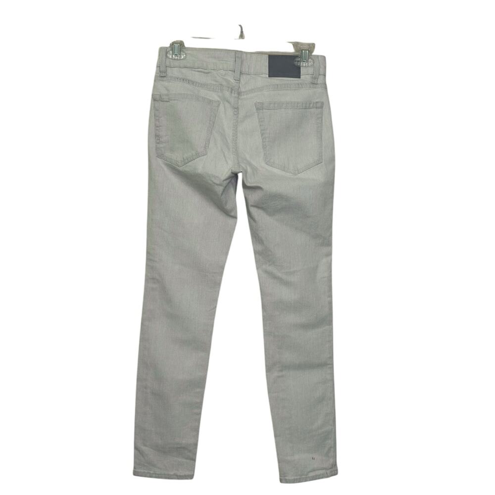 6397 white stripe mini skinny cropped jeans size 24- 0 - Picture 10 of 11